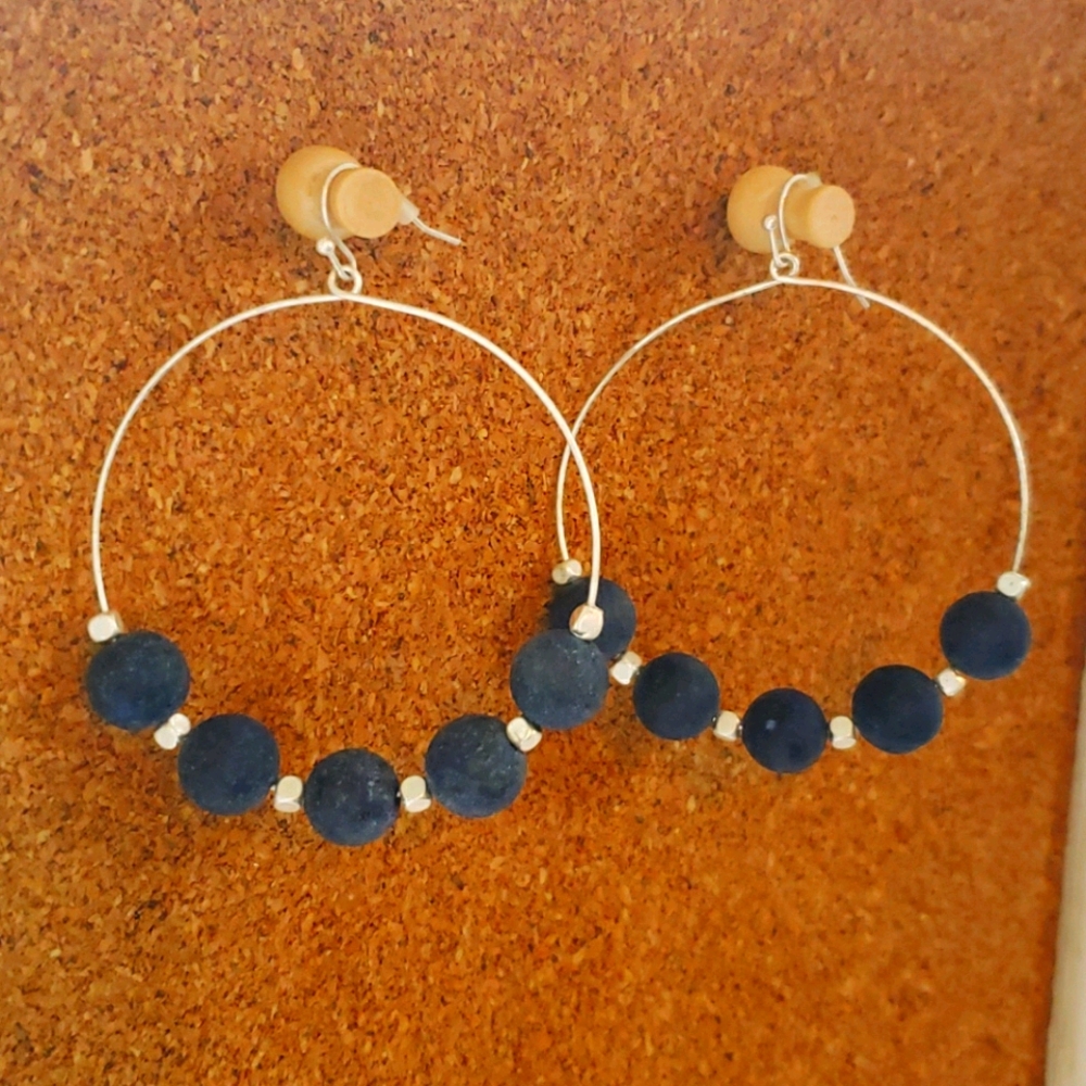 Universal Thread Beaded Hoops
